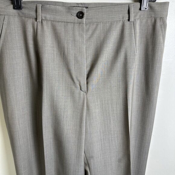 Zanella Women's 100% Virgin Wool High Waist Dress Pants Size 12 Made in Italy - Picture 2 of 14